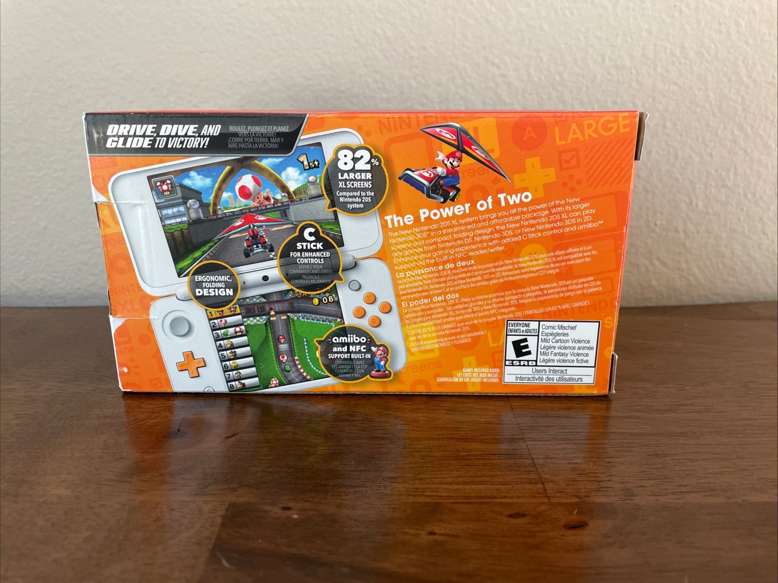 NEW Nintendo New 2DS XL Mariokart 7 edition (orange and white)