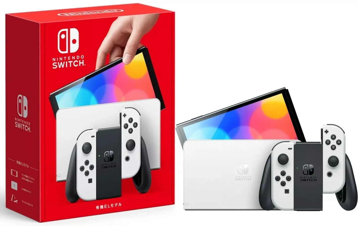 Nintendo Switch OLED 64GB White Joy-Con 2021 Newest – Japan Import with US plug
