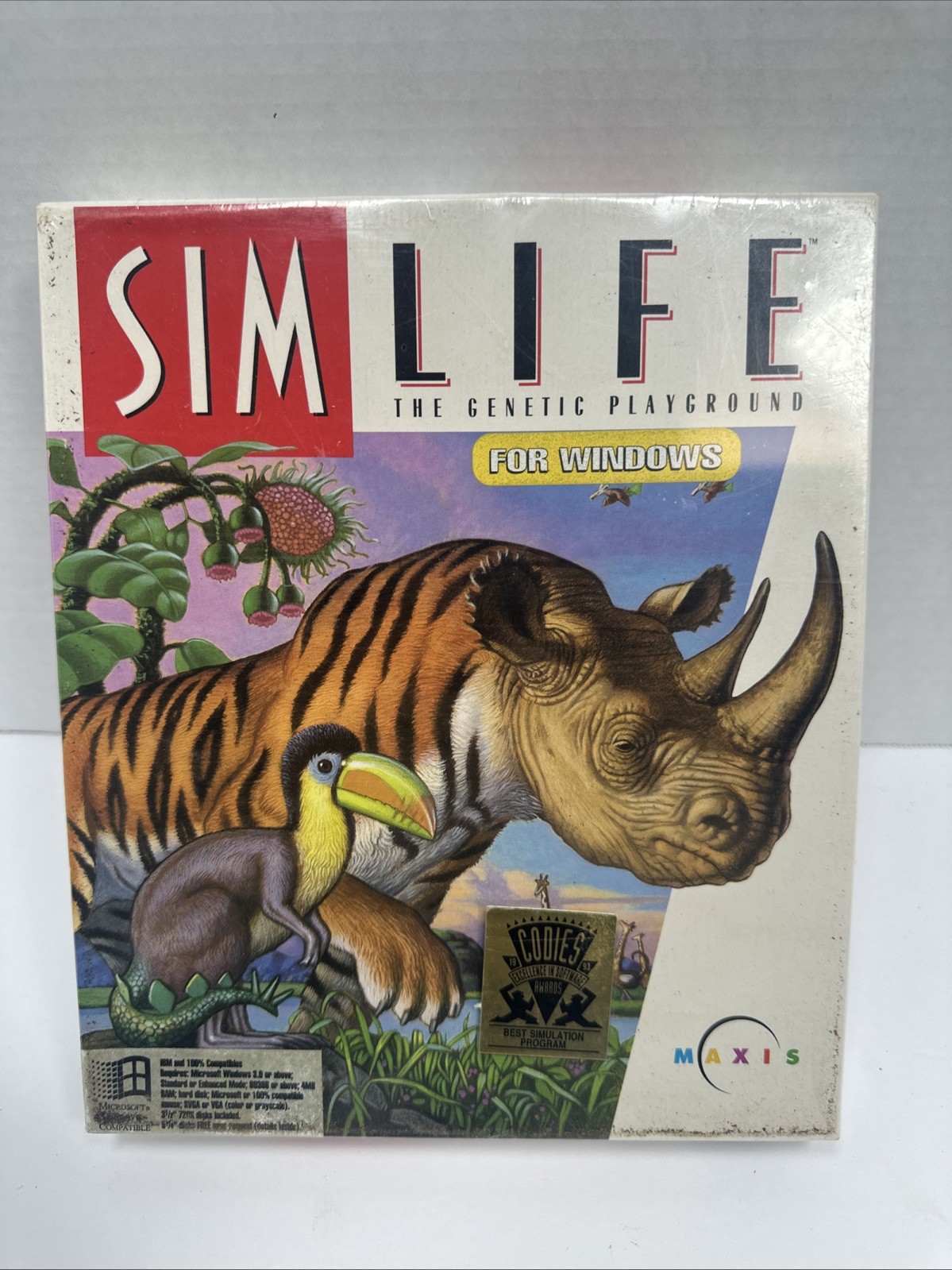 Sim Life: The Genetic Playground, Maxis software, for Windows 1992 BIG BOX New