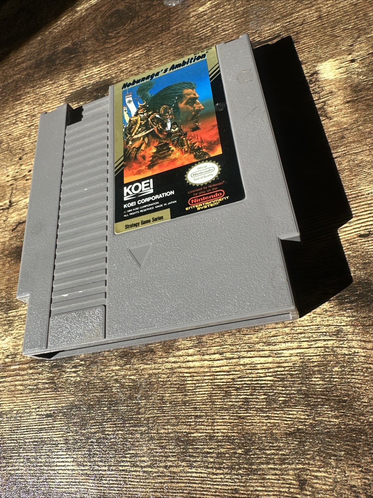 NINTENDO NES GAME NOBUNAGAS AMBITION CARTRIDGE RARE CART KOEI CORPORATION