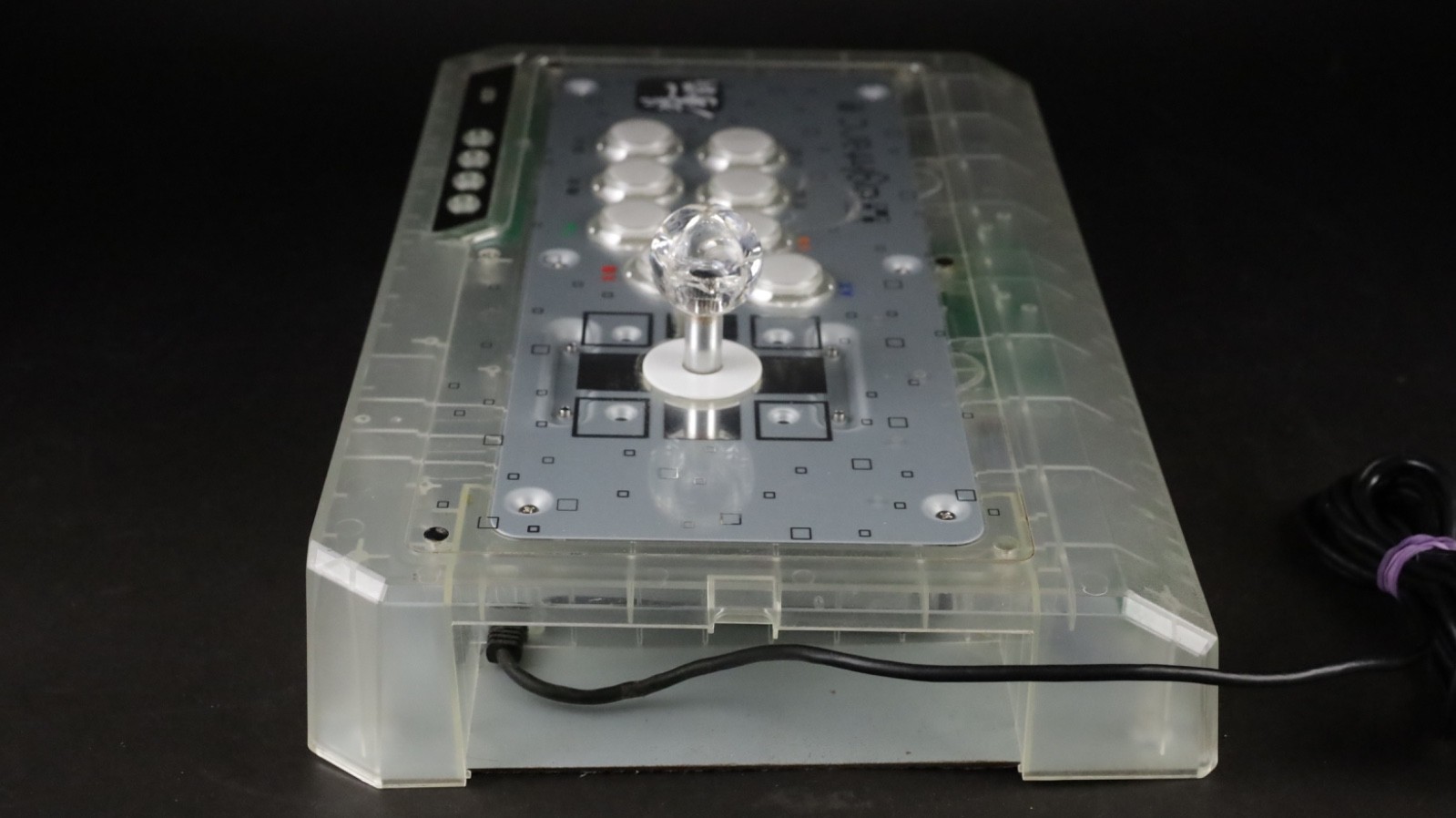 EightArc Qanba Arcade Fight Stick Silver Clear /Translucent Untested For Parts