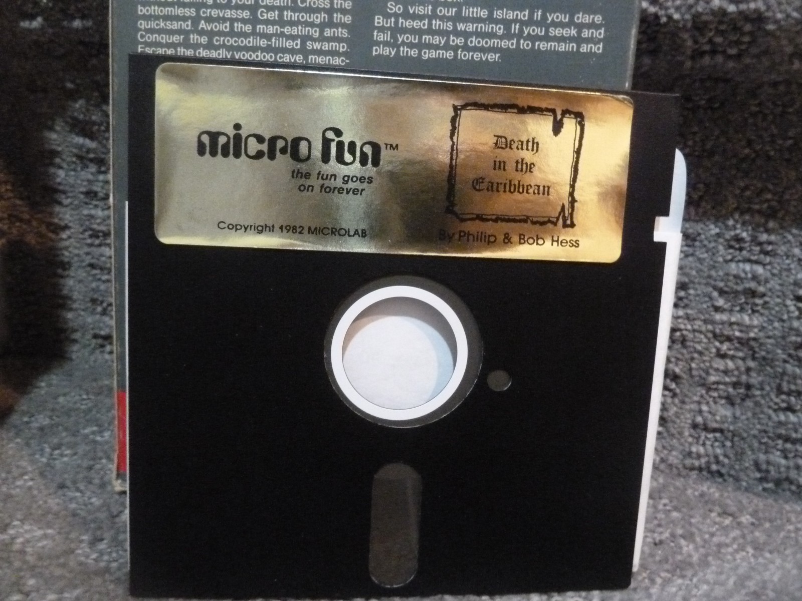 1983 Death in the Caribbean Commodore 64 Disk Complete RARE vintage game