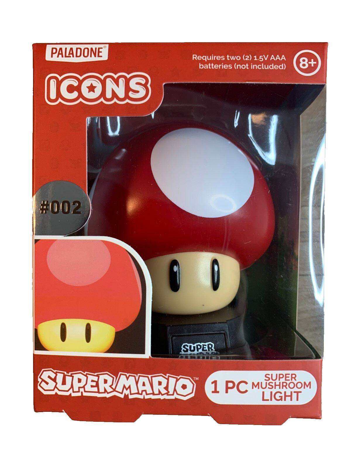 Super Mario Paladone Icons Light-Super Mushroom #002: Nintendo, Collectible NEW