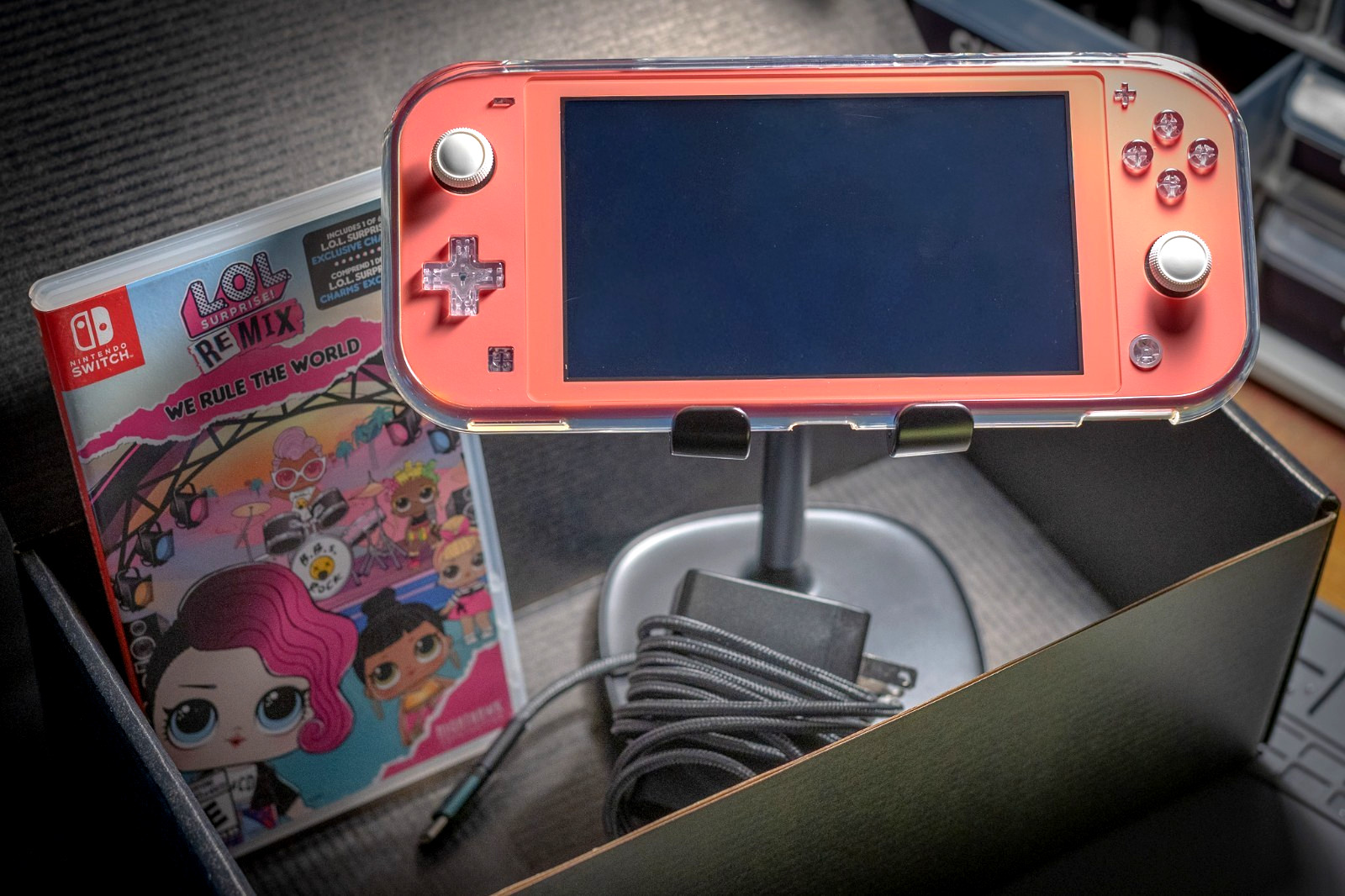 Custom Pink Nintendo Switch Lite 128GB TMR Hall Effect New Screen Game Bundle