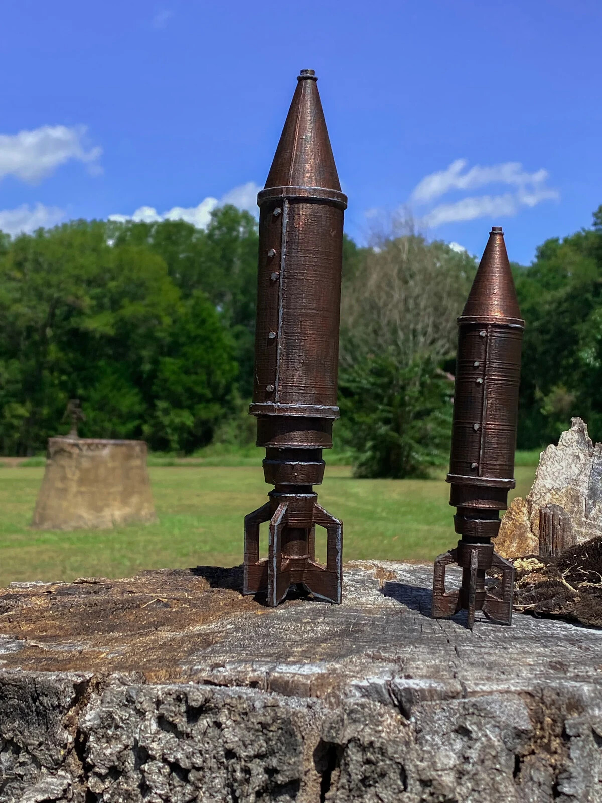 RUST ROCKET Prop Figure Hand Painted Life Size 3D Print Room DECOR Rust game 1:1