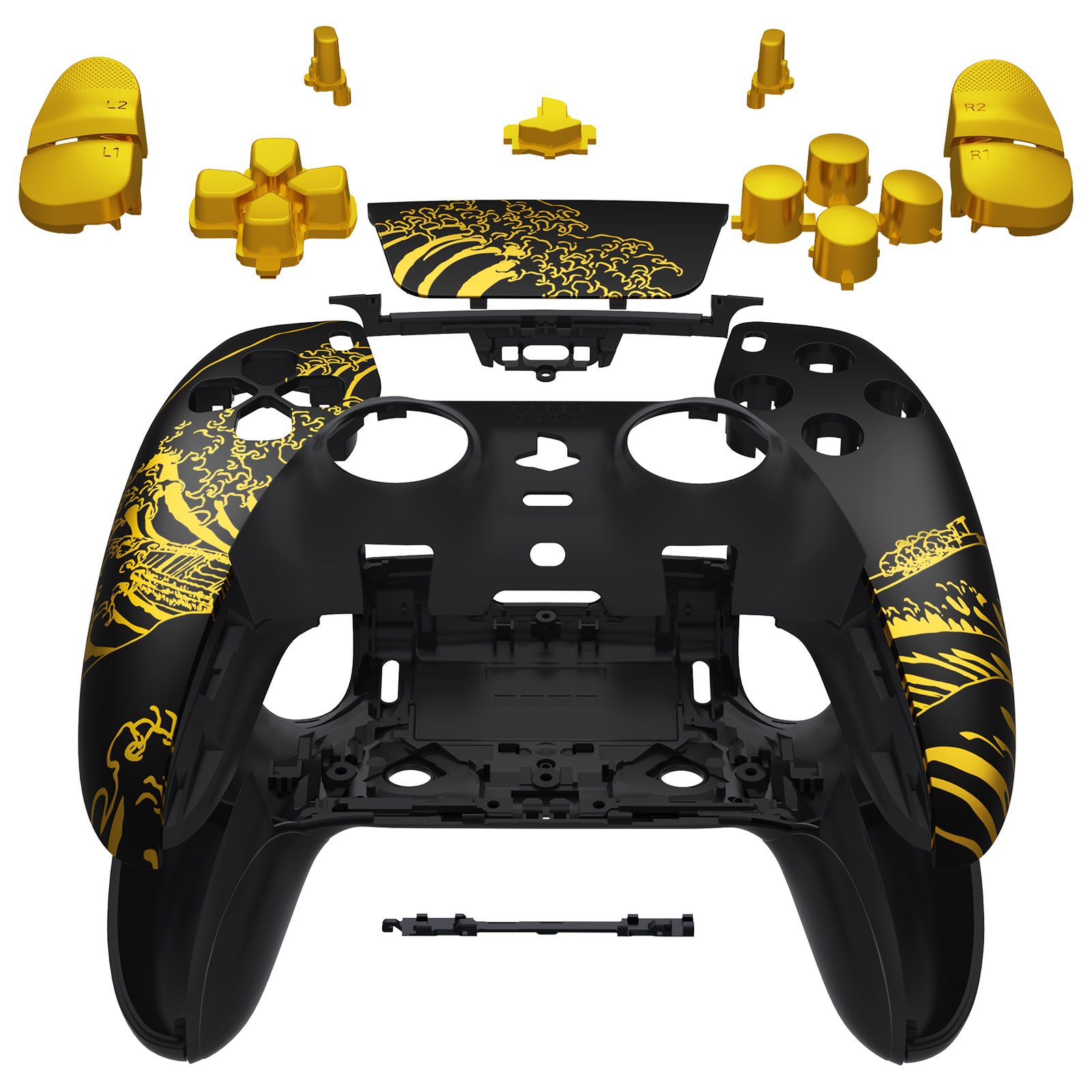 For ps5 Edge Controller eXtremeRate Full Set Shell with Buttons Touchpad Cover