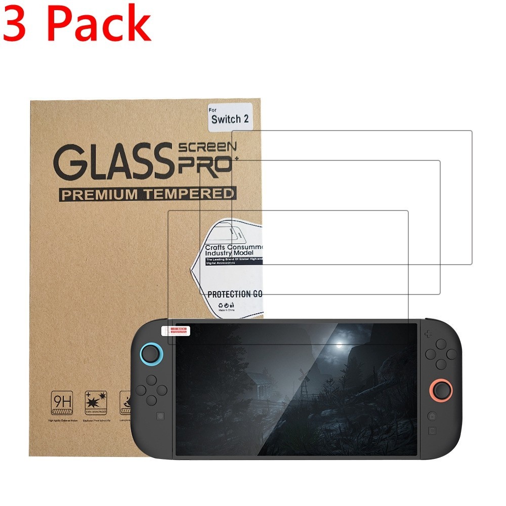 3-Pack Screen Protector for Nintendo Switch 2 (2025) Tempered Glass Clear Film