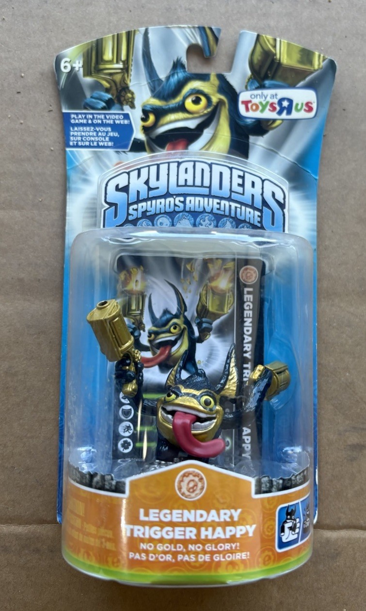 Activision Skylanders Legendary Trigger Happy Figure Card Sticker Web Code
