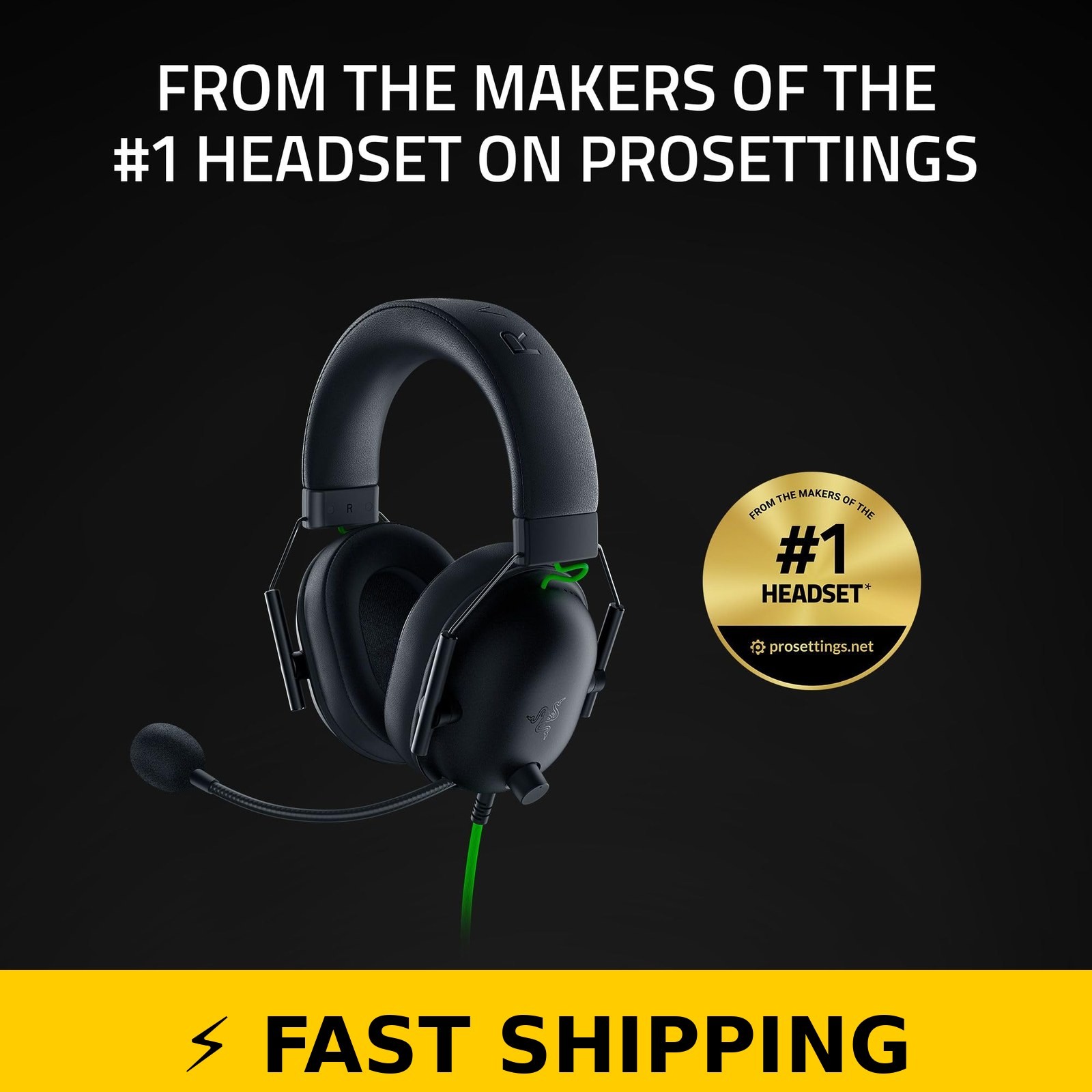 Razer BlackShark V2 X Gaming Headset – 7.1 Surround Sound – Black