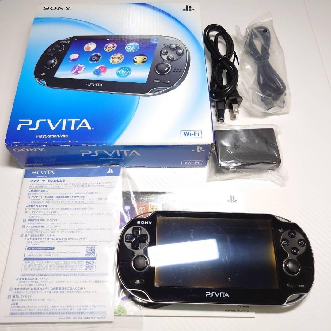 Sony PS Vita PCH-1000 Crystal Black OLED Wi-Fi Boxed Complete Near Mint 7070