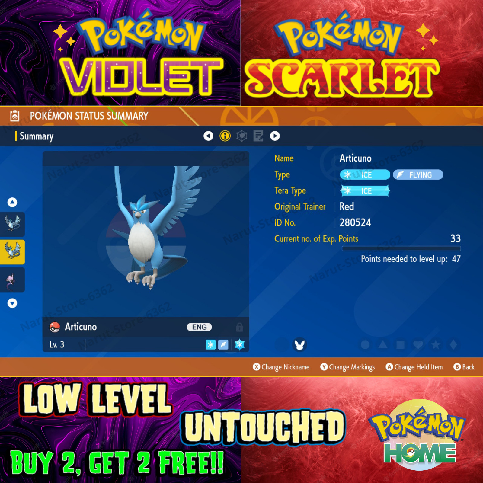 LEGENDARY SHINY OR NON SHINY ✨LOW LEVEL🔥 FOR POKEMON VIOLET AND SCARLET🔥