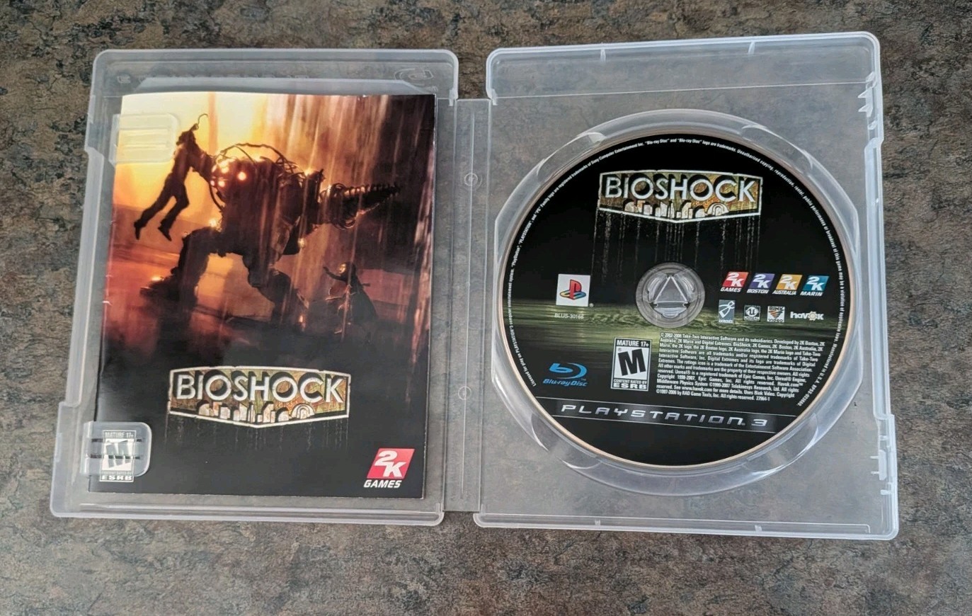 BioShock (Sony PlayStation 3, 2008) PS3 With Manual & Generic Case