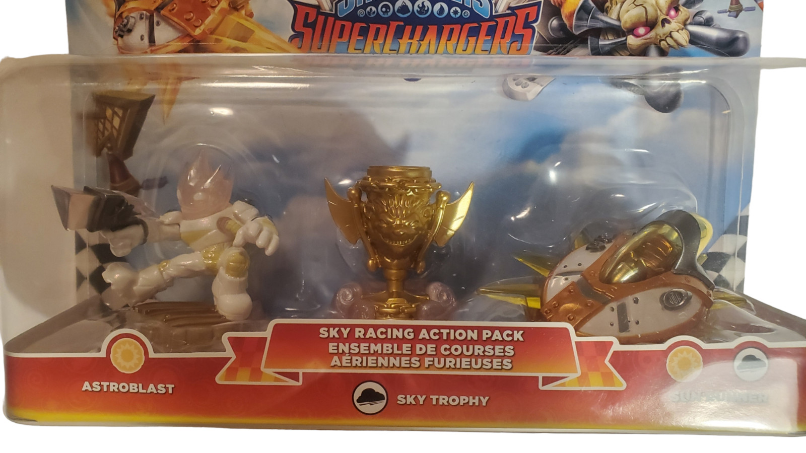 SKYLANDERS SUPERCHARGERS SKY RACING ACTION PACK ASTROBLAST SUN RUNNER SKY TROPHY