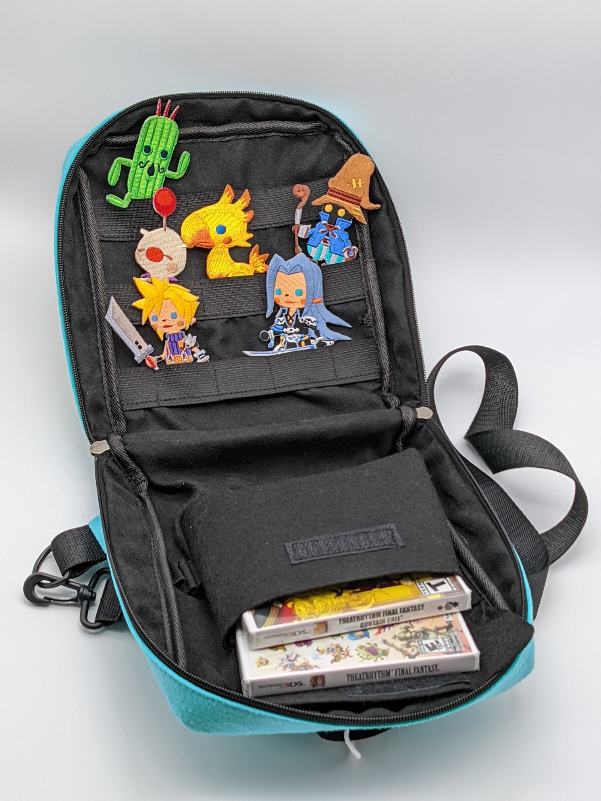 Theatrhythm Final Fantasy Travel Bag Carry Case 3DS Iron on Patches Bundle Combo
