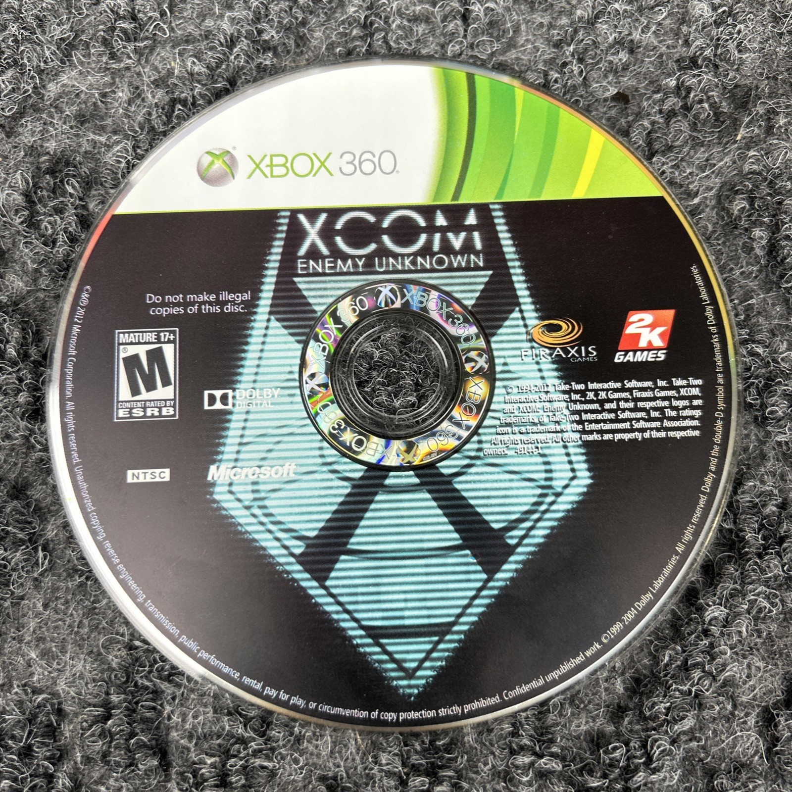 Xbox 360 XCOM: Enemy Unknown with Manual Video Game