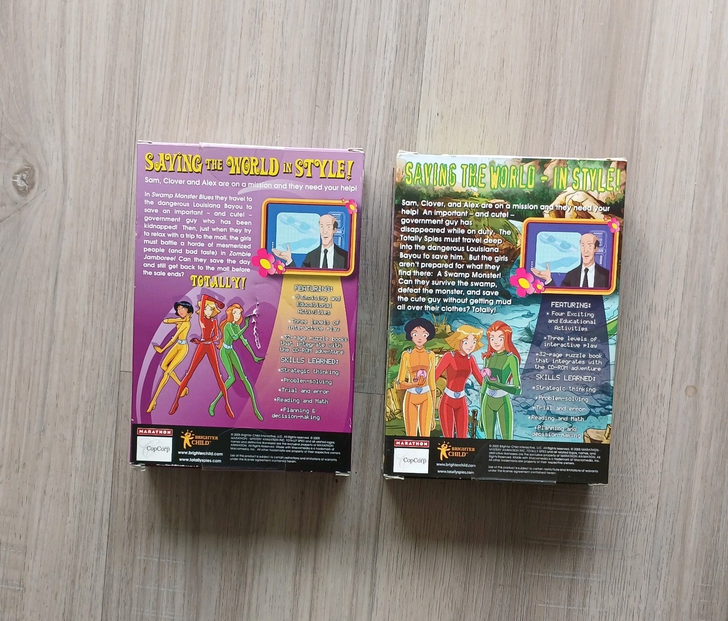 2 Lot Totally Spies Total Swamp Romp+ Swamp Monster Blues – NEW Box – CD Win/Mac