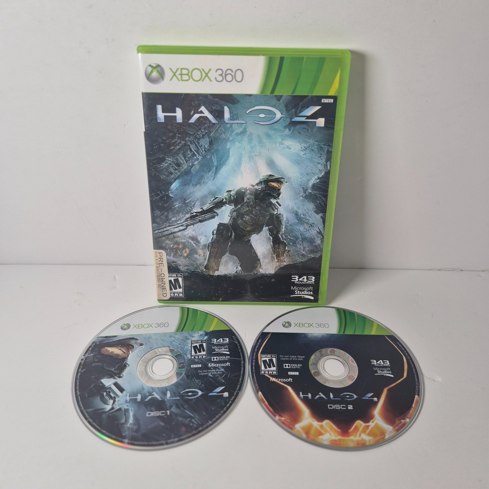 Halo 4 Xbox 360 Tested 2 Disc Set w/ Case No Manual