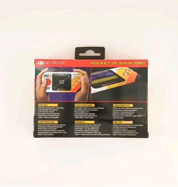 Atari Pocket Player Pro Handheld Console, 100 Games, 2.75″ Color Display “New”