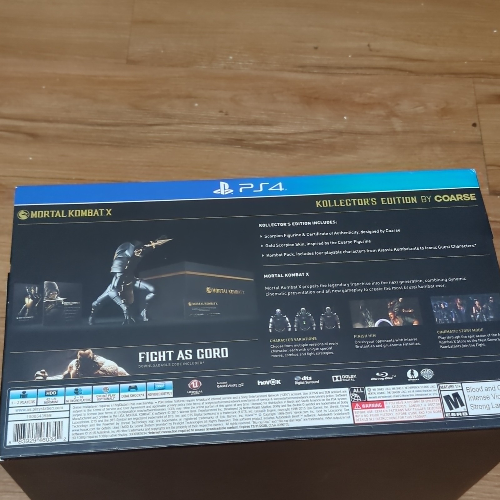 Mortal Kombat X Kollector’s Edition by Coarse w/ Scorpion Figure Set PS4