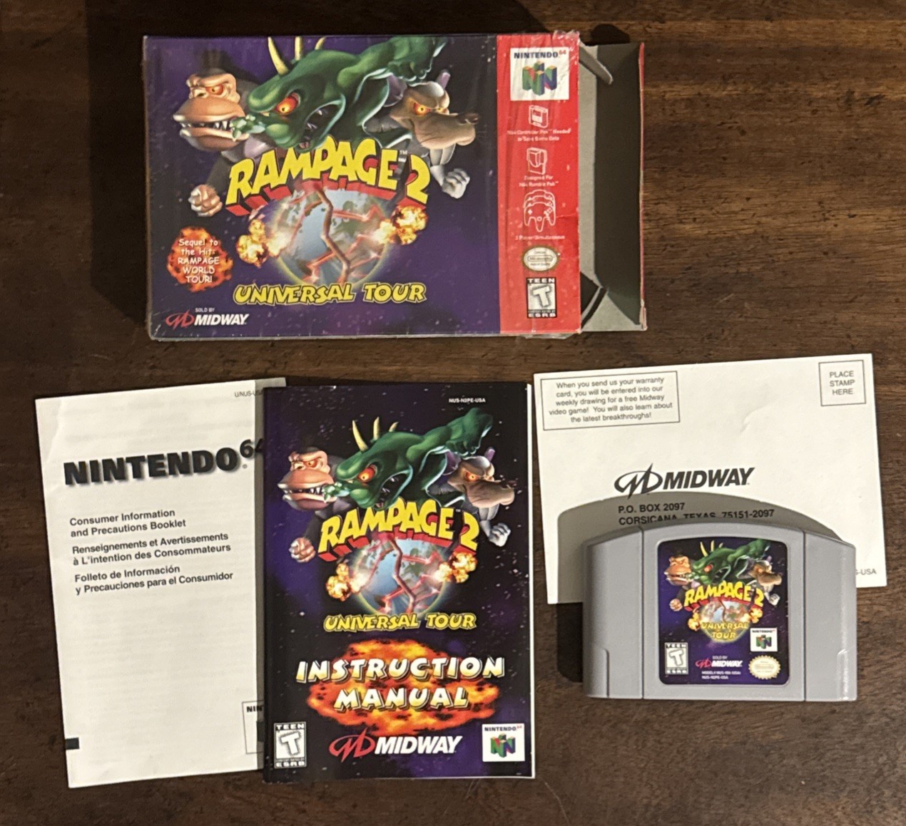 Rampage 2: Universal Tour Nintendo 64 N64