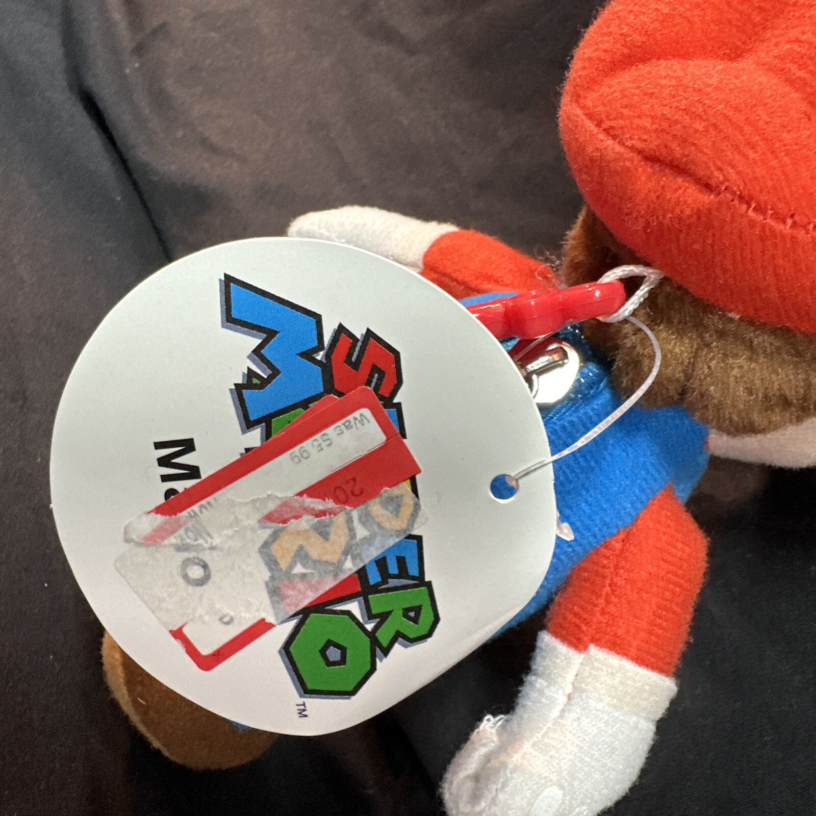 Nintendo 7” Mario Plush Backpack Clip Coin Pouch 2010 New