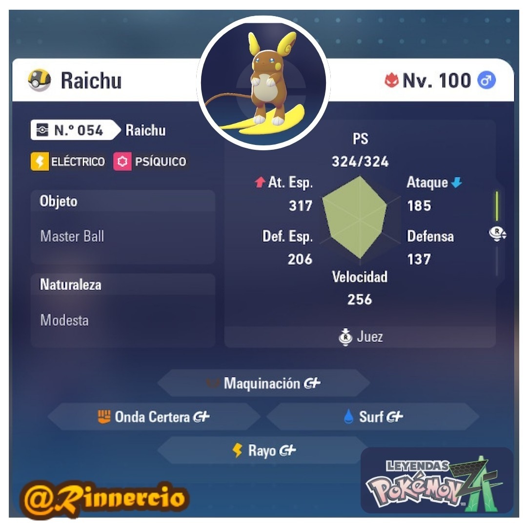 Alolan Raichu Shiny Alpha Competitive for Pokemon ZA Legends + Free Masterball