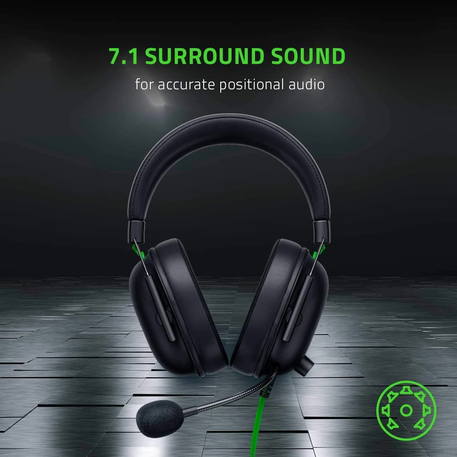 Razer BlackShark V2 X Wired Gaming Headset Black 7.1 Surround Noise Cancelling