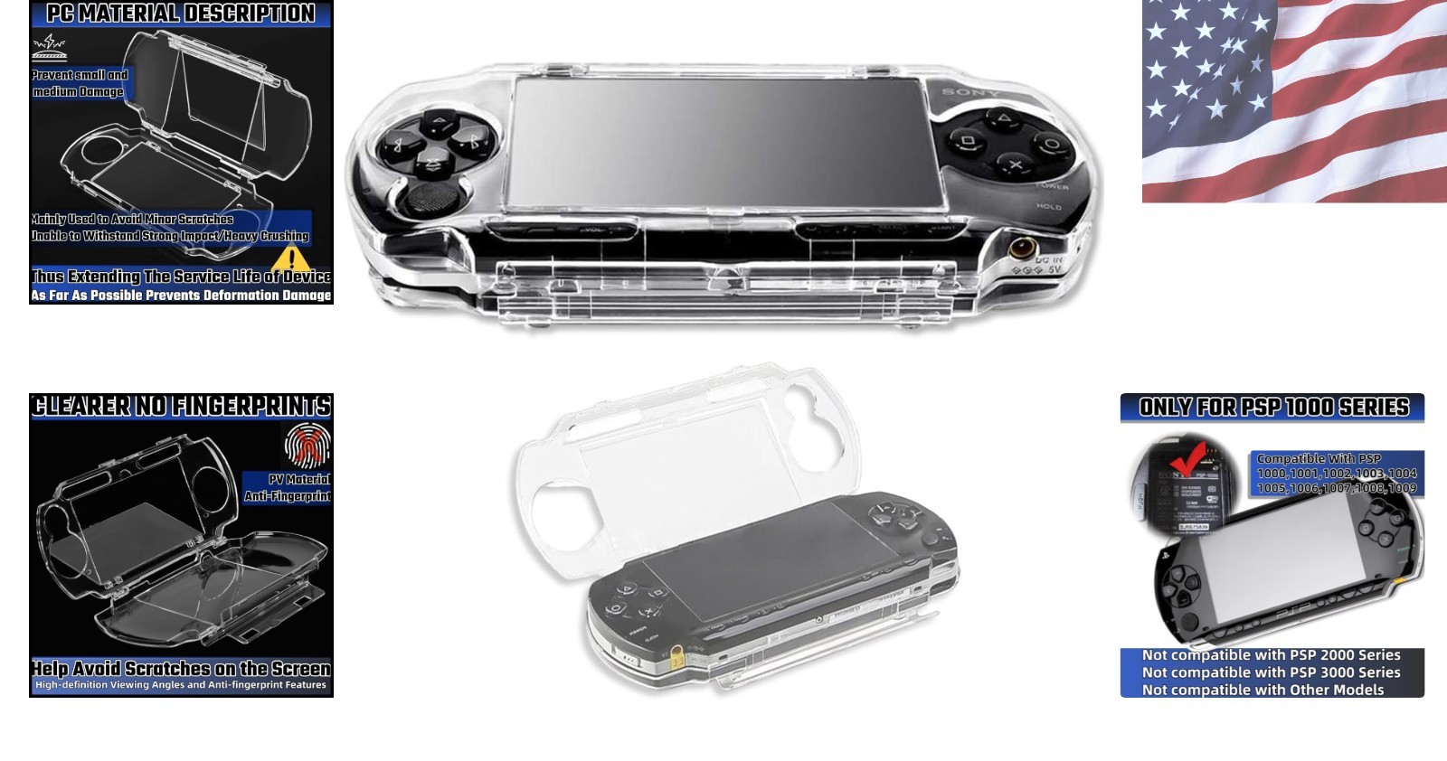 PSP 1001 Shell – Ultra-Clear, Easy Install Case for Minimalist Protection
