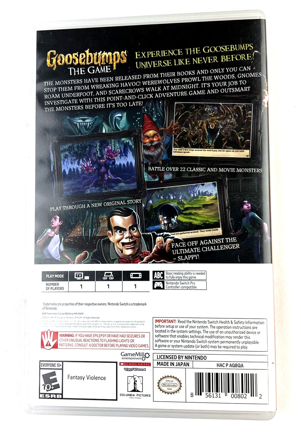 Goosebumps The Game – Nintendo Switch