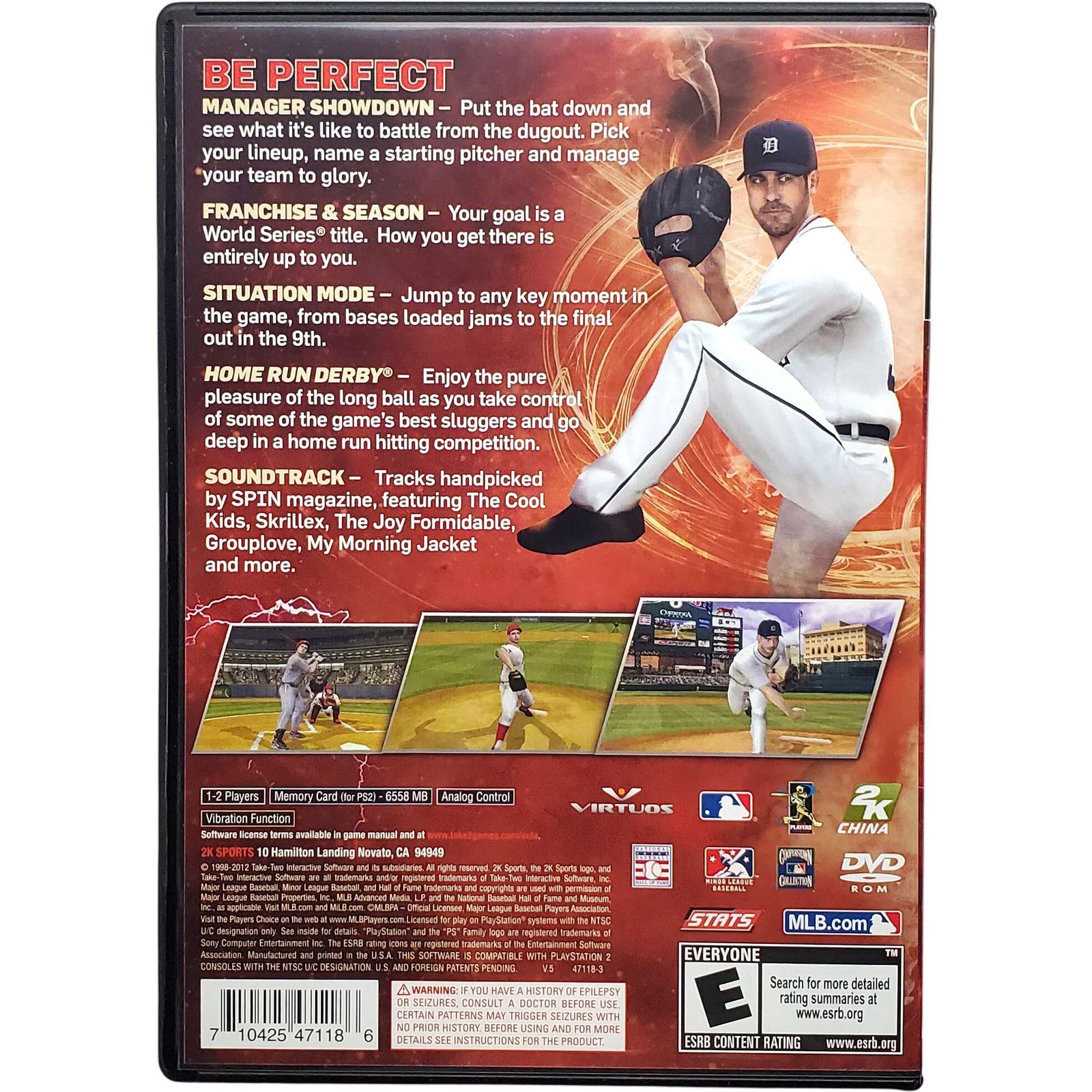 Major League Baseball 2K12 – Sony Playstation 2 PS2 Pristine Tested 1Y Guarantee
