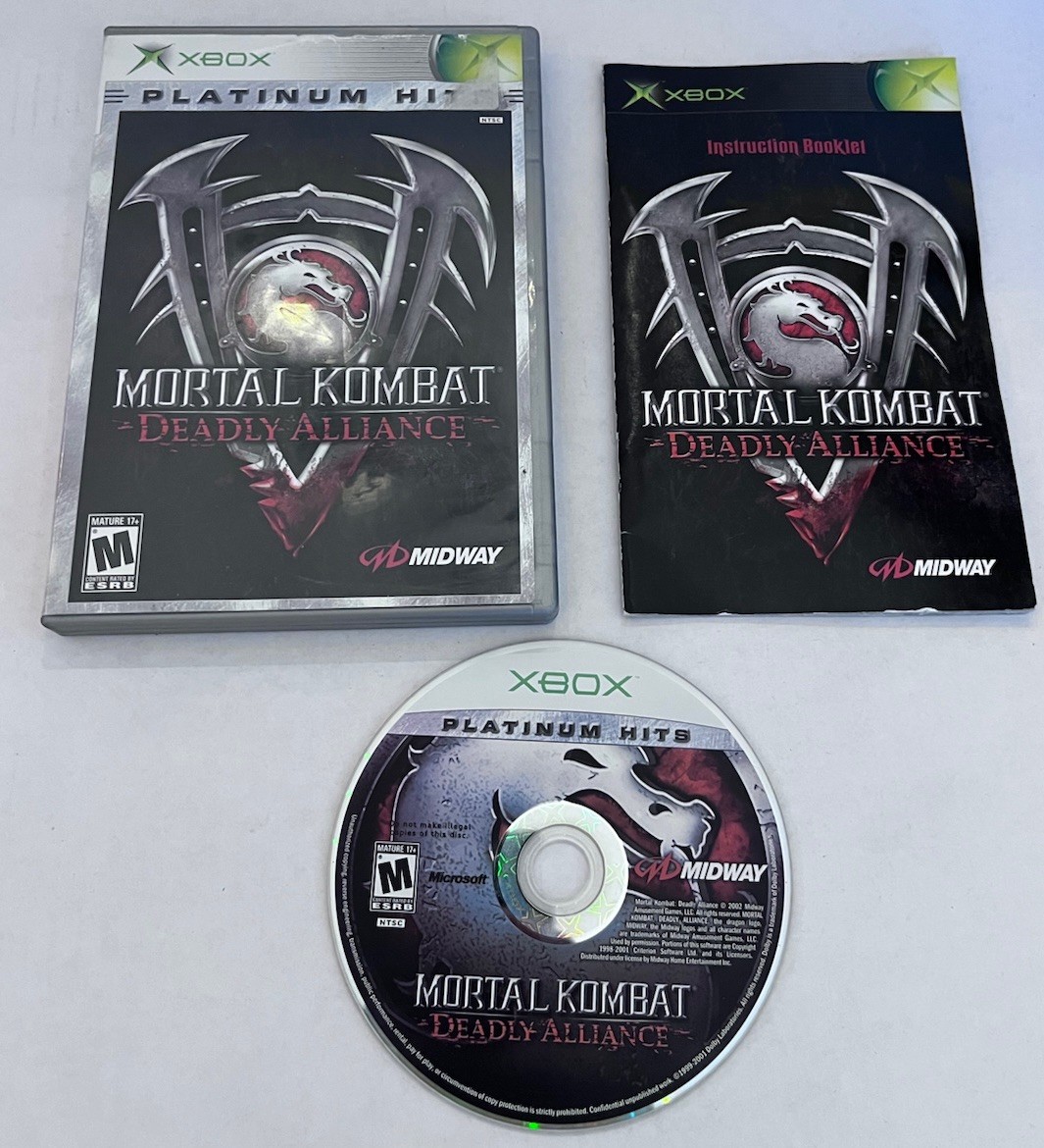 Mortal Kombat: Deadly Alliance Platinum Hits – OG Xbox 2003 – Complete Tested