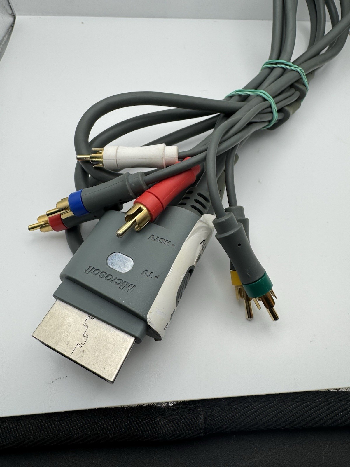Official Microsoft XBOX 360 COMPONENT HDTV TV AV Cable plus RCA Cable UNTESTED