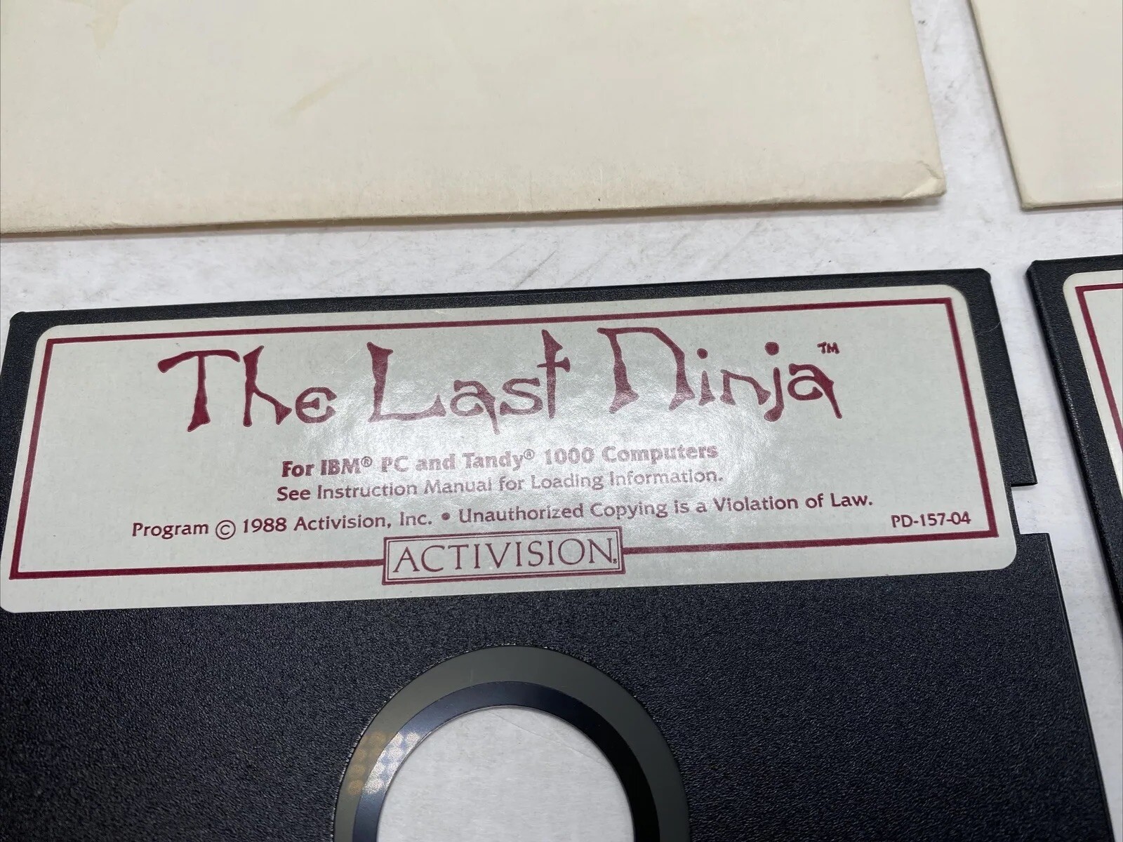 The Last Ninja (PC, USA, 5.25″) Action/Adventure 5 1/4″ DISKS ONLY