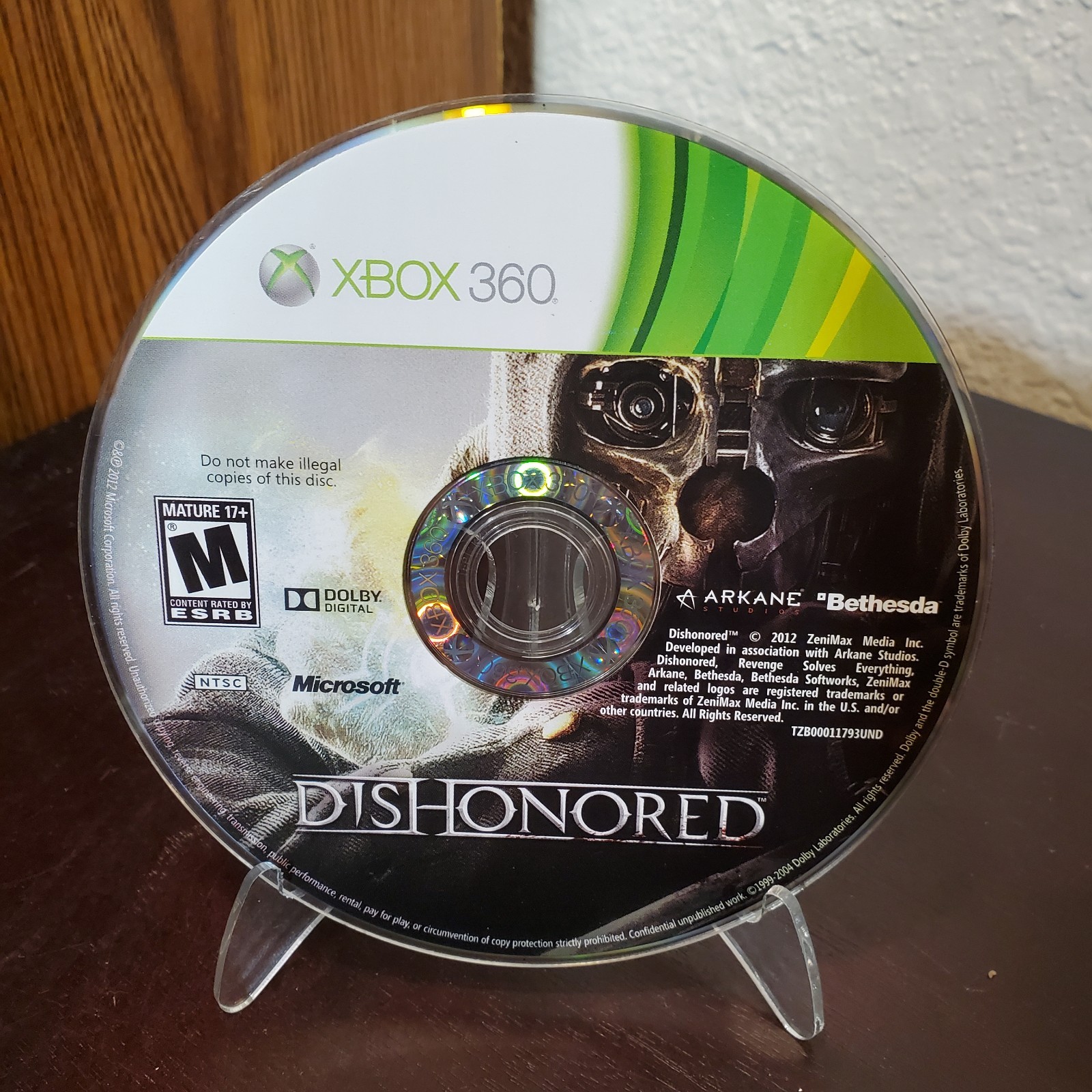 Dishonored (Xbox 360, 2012) DISC ONLY