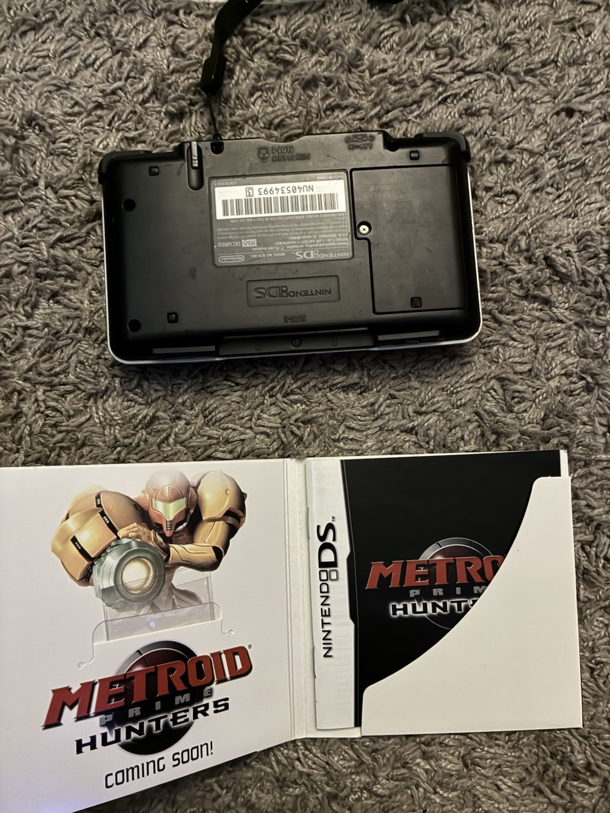 Nintendo DS Metroid Prime Hunters Edition Silver Handheld Console w/ Box