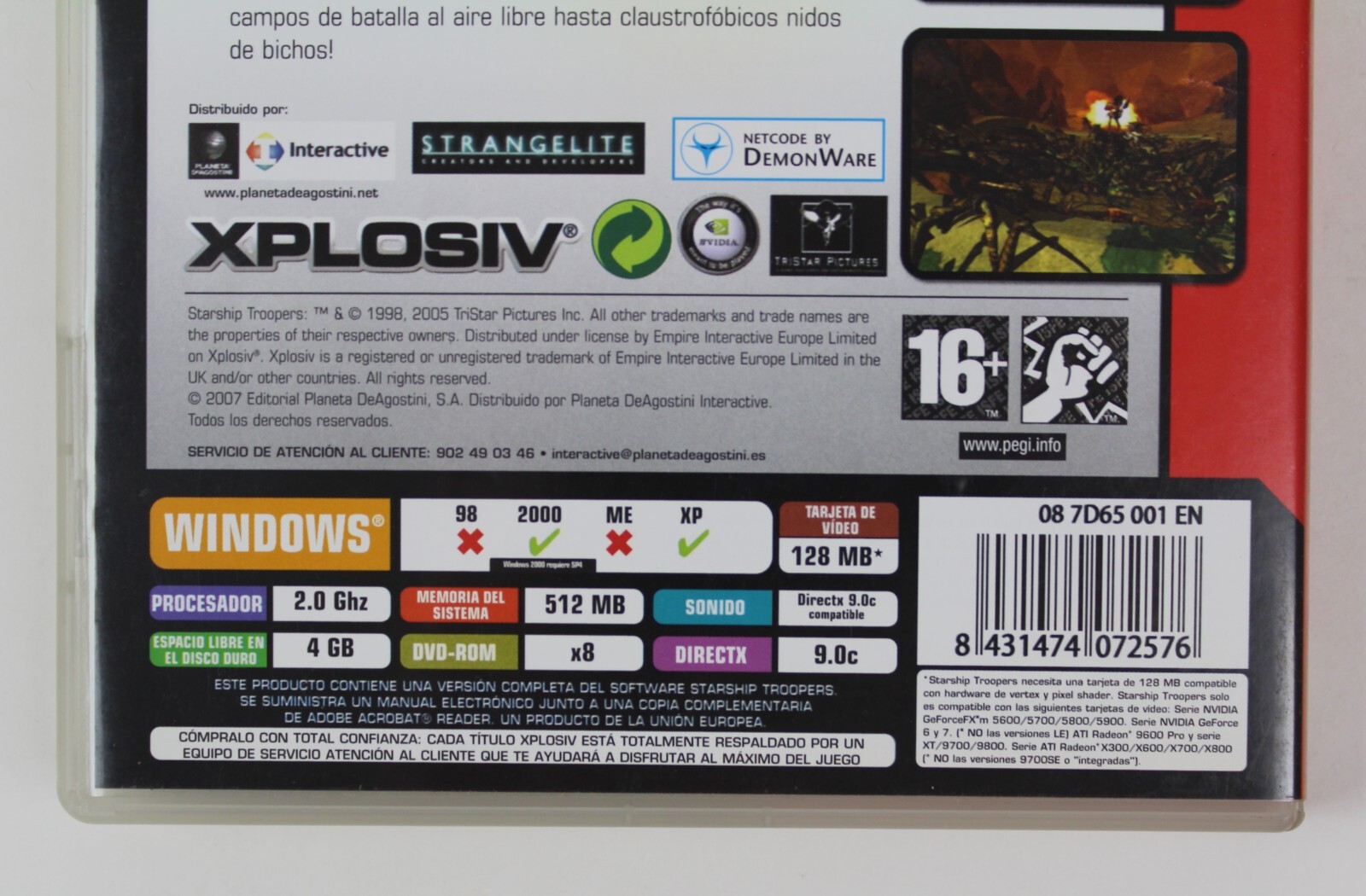 2007 STARSHIP TROOPERS Video Game Spain Release Castillian Spanish – PLEASE READ