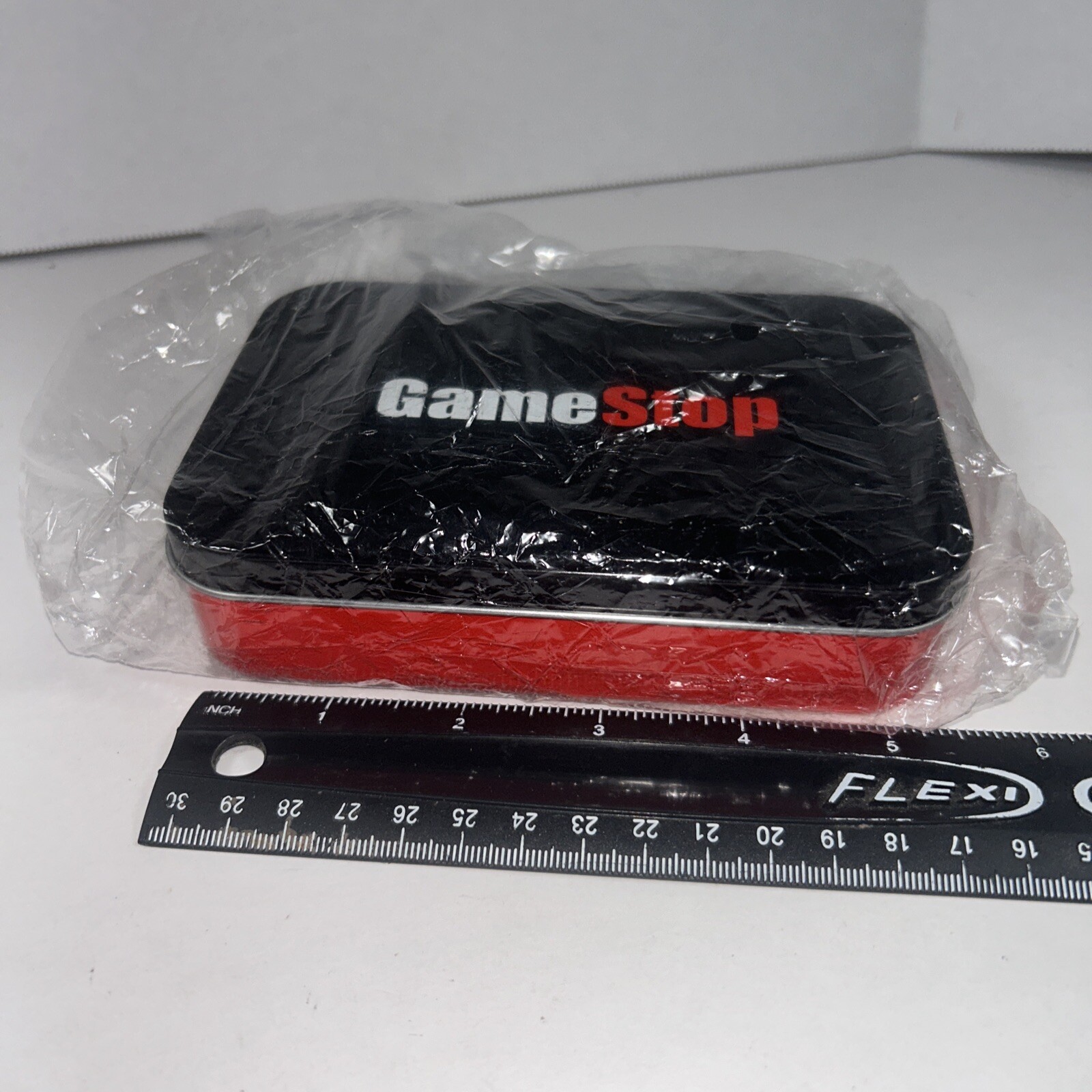 Gamestop Tin Metal 4 X 5 1/2x 1 Black And Red