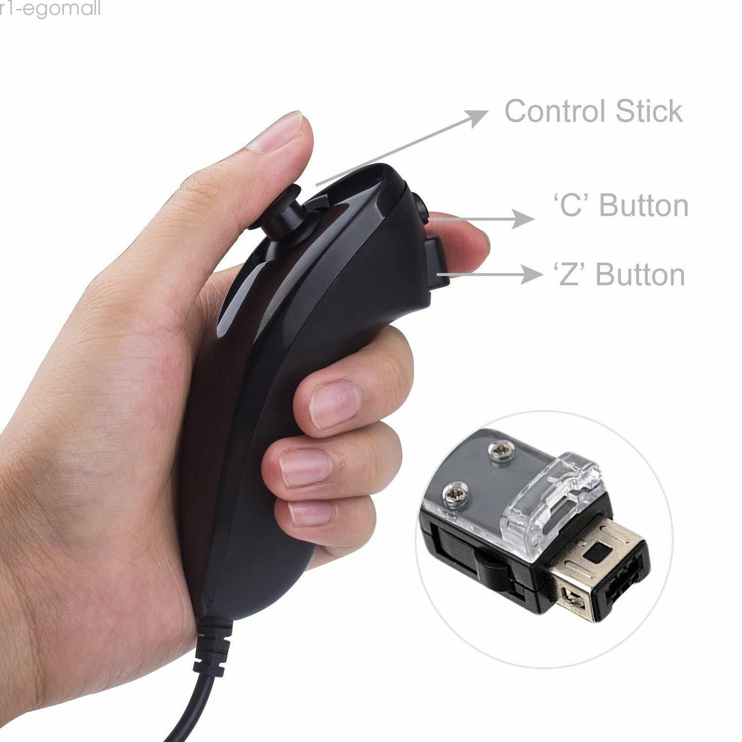 Built in Motion Plus Remote Controller& Nunchuck For Nintendo Wii Wii U+Strap US