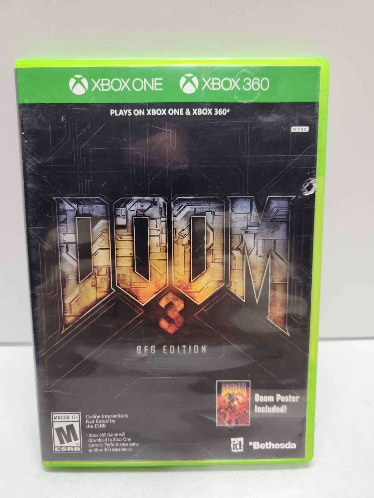 DOOM 3 BFG Edition Xbox One / Xbox 360 Tested & Working No Poster