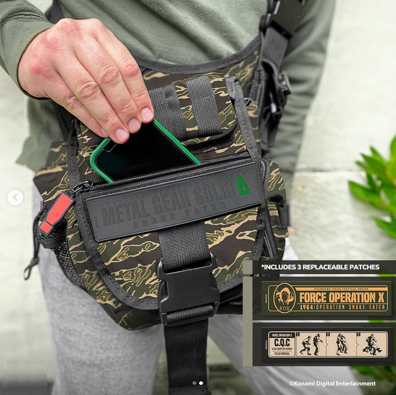 Metal Gear Solid Δ Snake Eater Konami Rare Exclusive Tactical Camo Satchel Bag