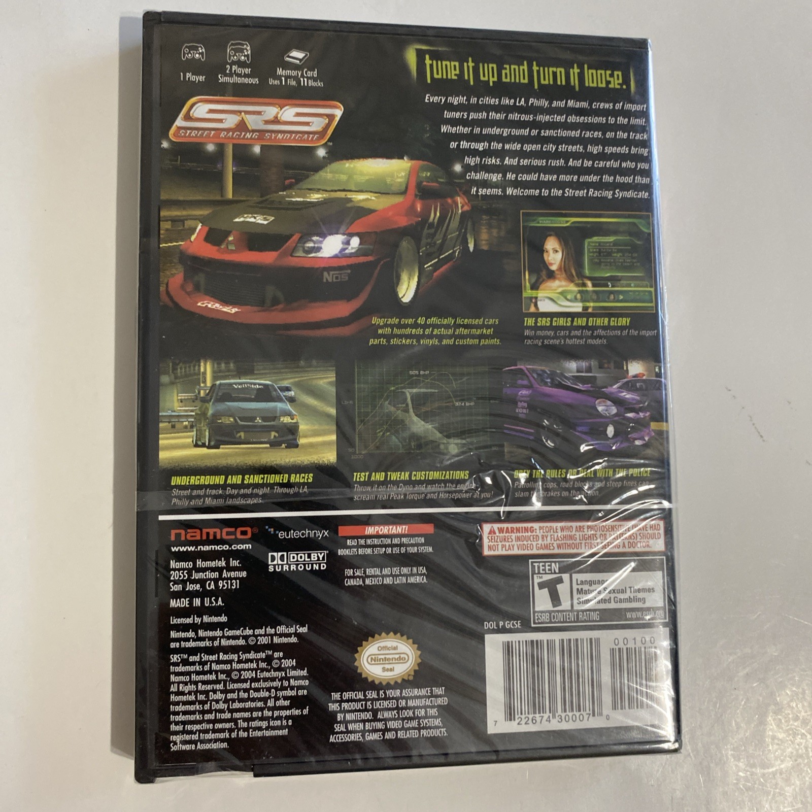 SRS: Street Racing Syndicate for GameCube NEW Factory Sealed USA Copy