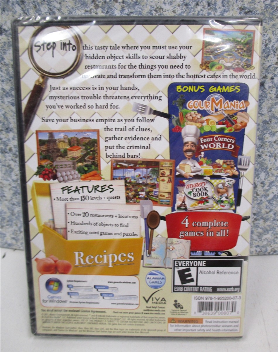 Video Game PC Gourmania 2 Kitchen Confidential Bonus Edition & 3 other games NEW