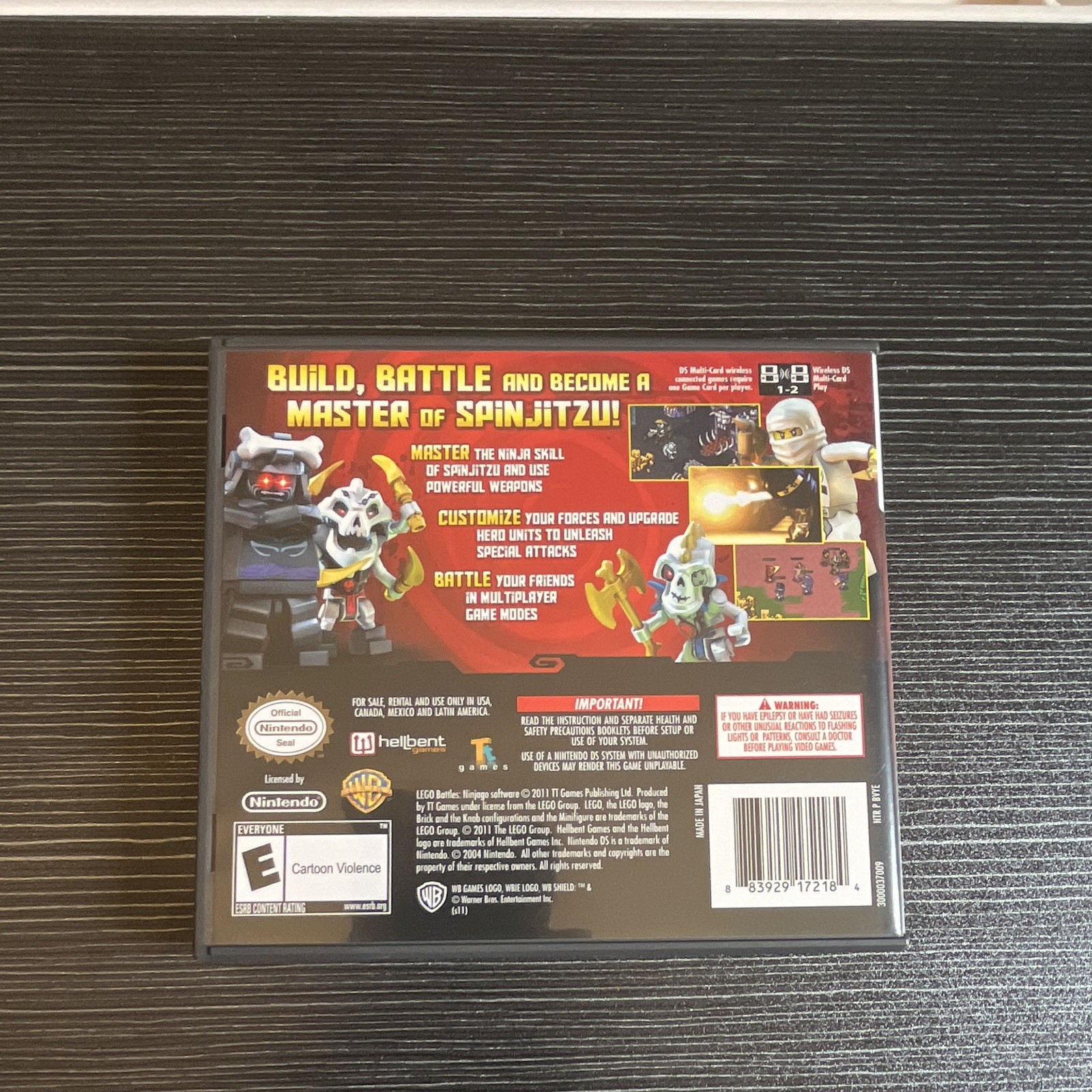 WB Games LEGO Battles: Ninjago Nintendo DS Strategy (2011) Manual