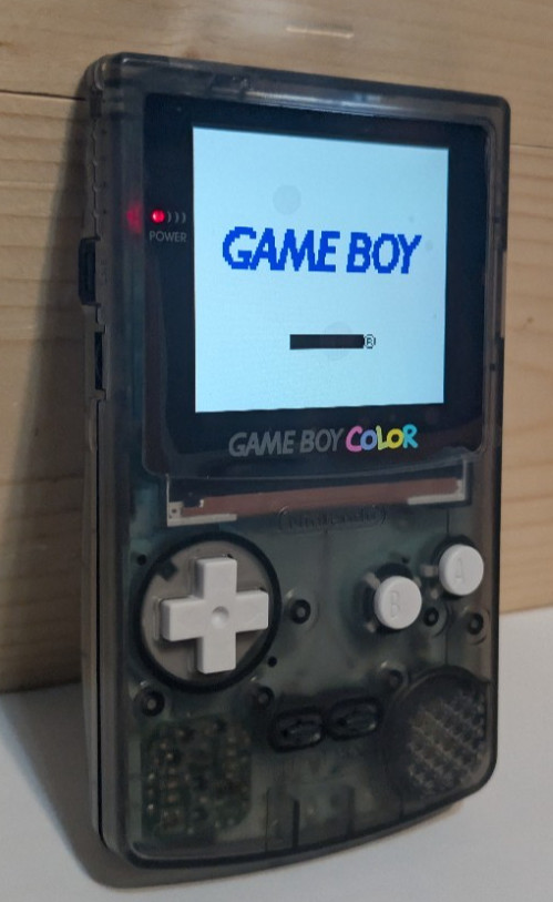 Nintendo Gameboy Color Clear Black CGB-001 *Tested* IPS FunnyPlaying W/OSD