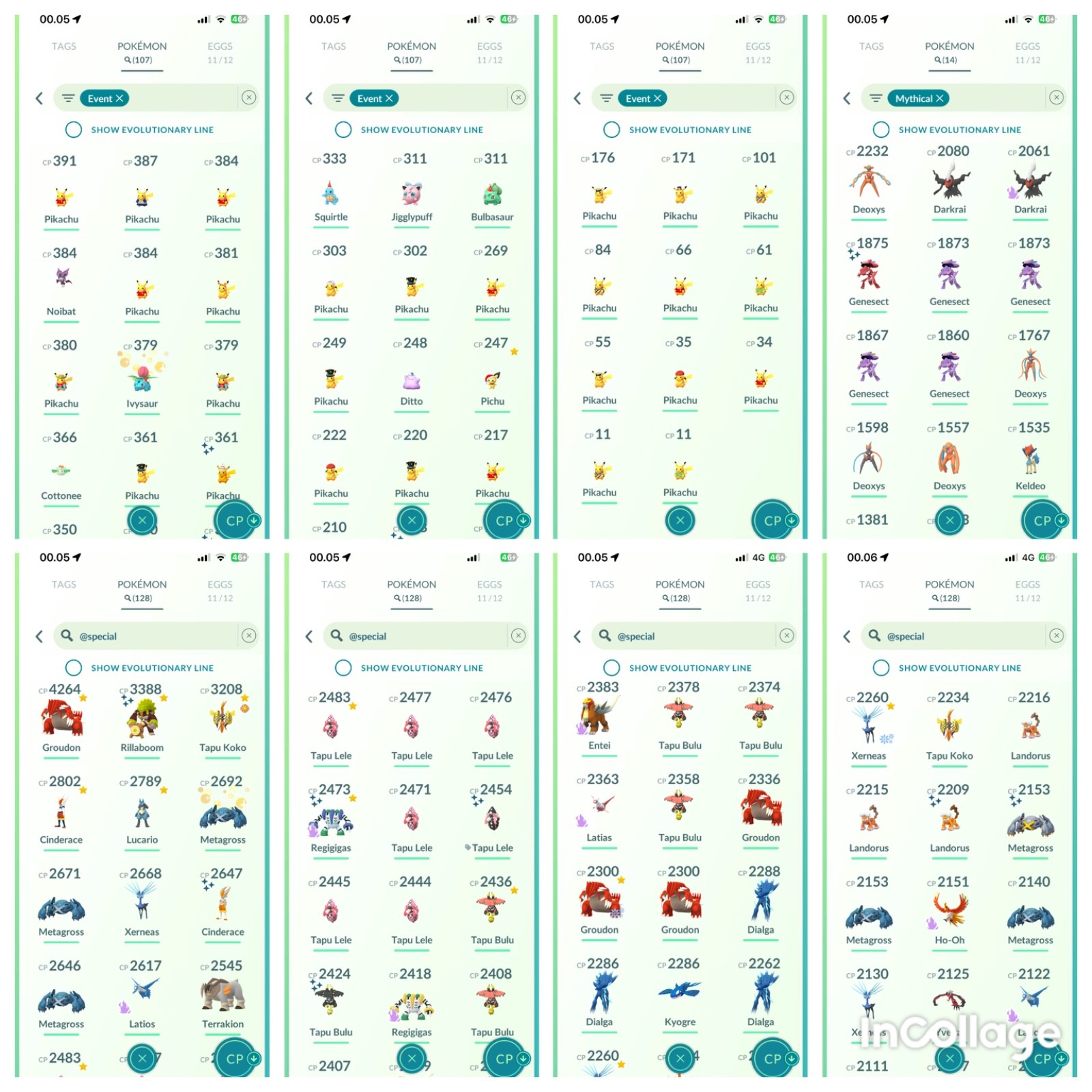 Poke AccGo|Lvl65|266 Legendaries|208 Shinies|Instan Deliver 24/7