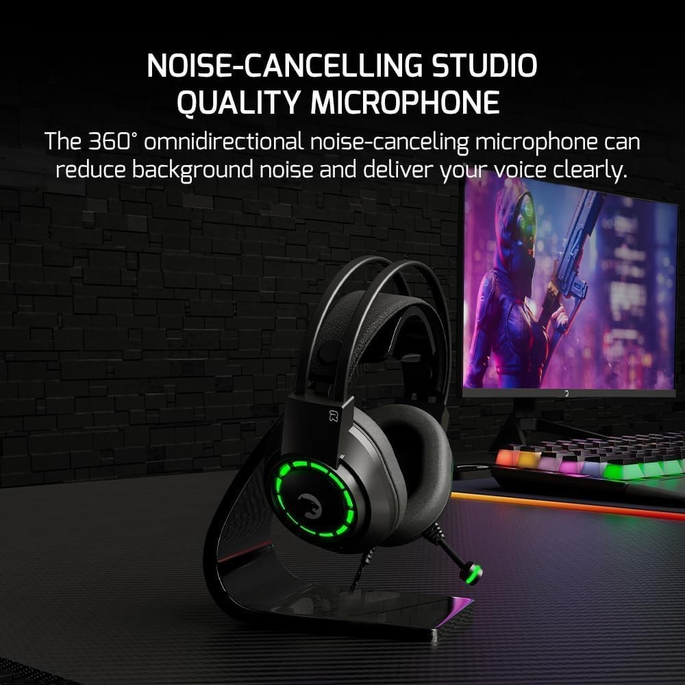 Voldon X 3.5mm Jack Gaming Headset – Wired Headphones with 50MM Drivers, Comf…