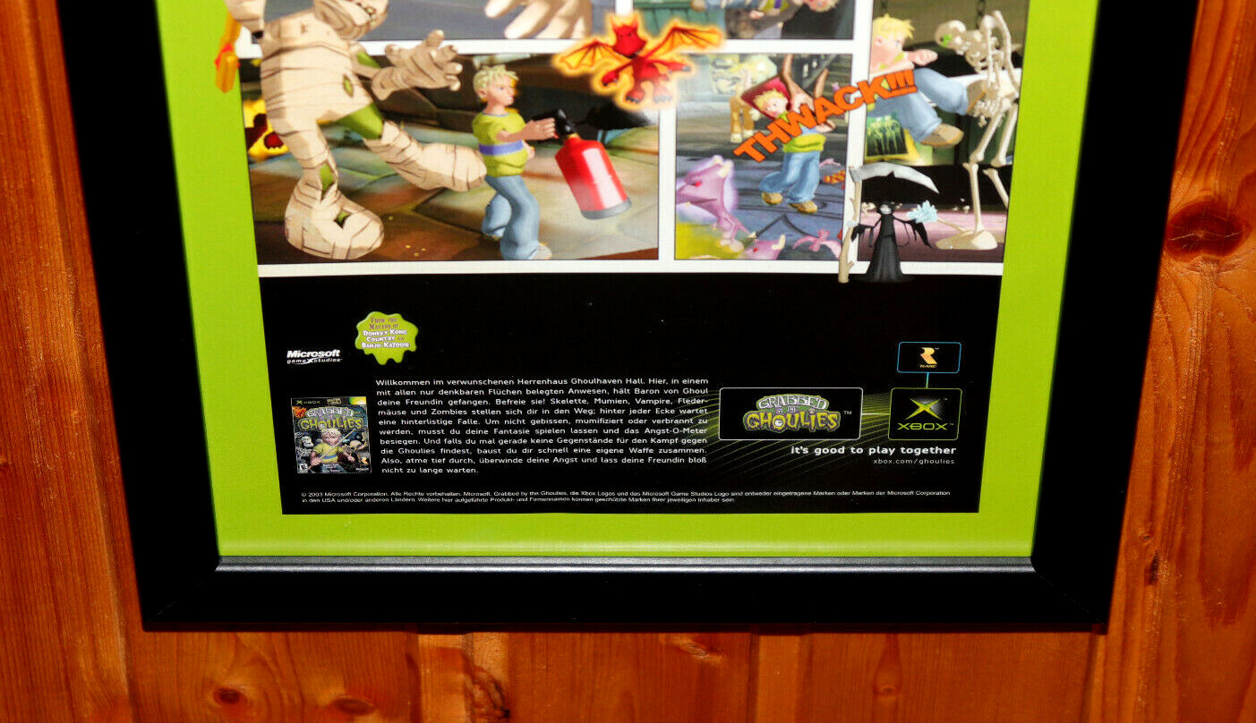 2003 Grabbed by the Ghoulies Small Poster / Old Ad Page Framed Xbox, Xbox 360