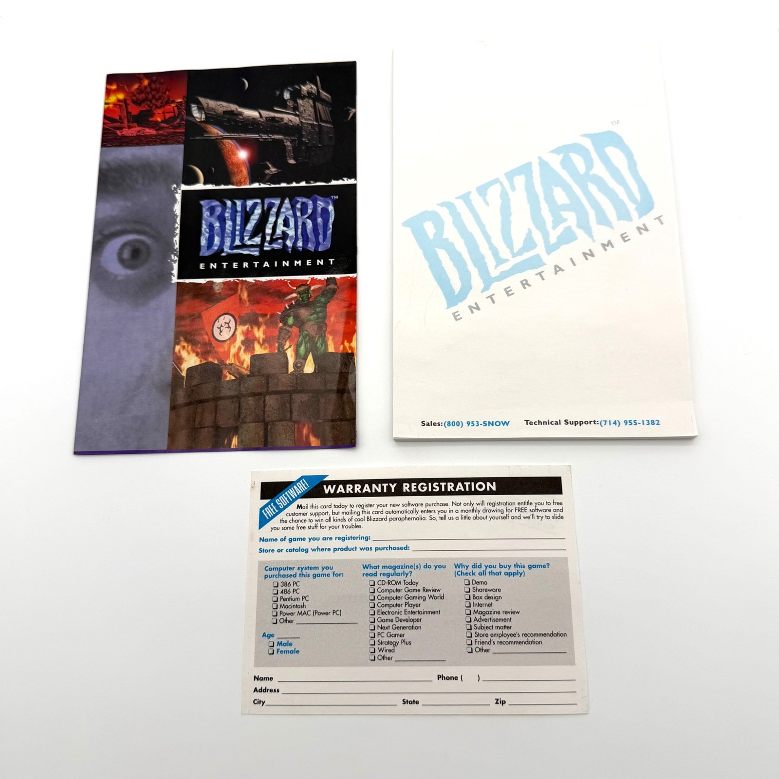Warcraft II Tides of Darkness PC Big Box Vintage 1995 Blizzard Entertainment