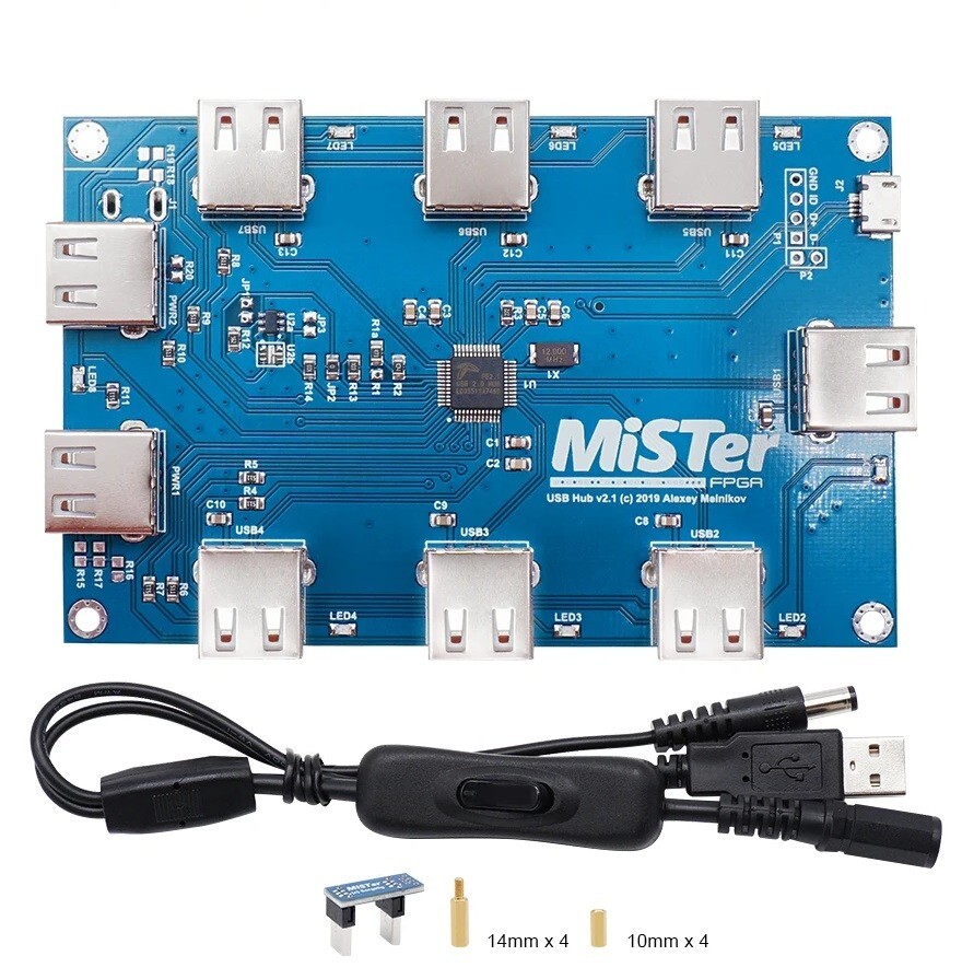 Mister FPGA Metal Case + 128MB SDRAM + IO VGA + HUB + Fan for Terasic DE10-Nano