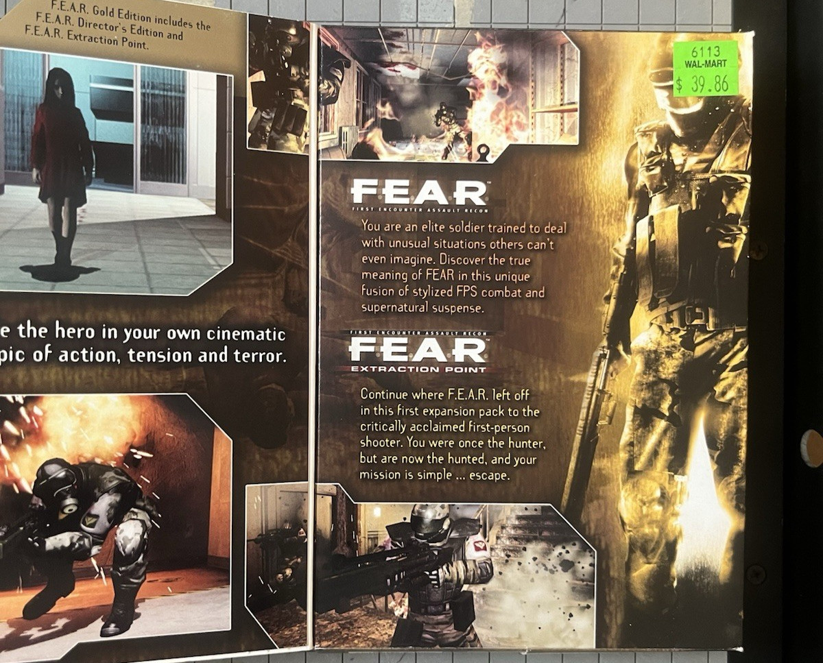 F.E.A.R. Gold Edition (PC) Small Big Box Complete + Extraction Point